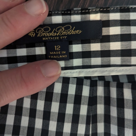 Brooks Brothers gingham pants, 12 - Picture 2 of 5